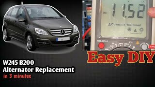EASY DIY || MERCEDES BENZ B200 W245 || ALTERNATOR REPLACEMENT