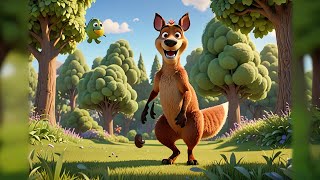 Four Hopping Kangaroos in the Park | Counting & Action Song for Kids | Nursery   Preschool Learning