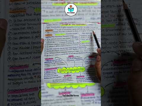 Concept of the Constitution | Handwritten Notes | EduVerma #shorts