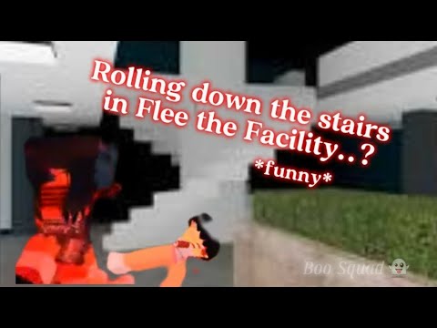 Rolling Down The Stairs in Flee The Facility..? *funny* //Lia&Lina