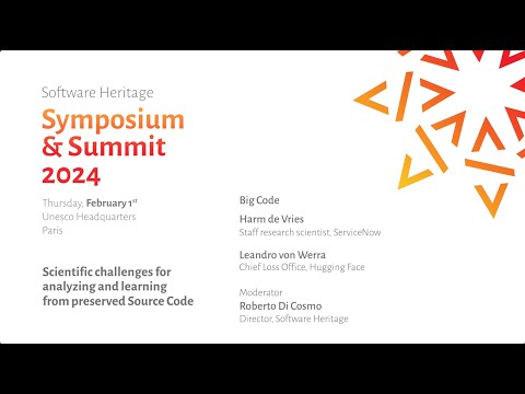 Symposium 2024 - Scientific challenges session 2: Big Code