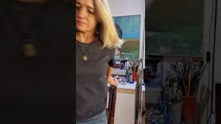 Rearranging my paintings in my studio #artiststudio #southafricanartist #symbolicart