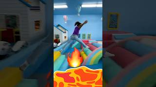Save the CAT 🙀 from the LAVA! Kid Blippi and Meekah's Floor is Lava Rescue Mission! #shorts
