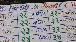 Hindi mein ginti...#hindi #ginti #chart #project #assignment #art #subscribe for more...