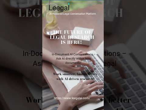 AI Powered Legal Conversation Platform |  #legal #ai #business #deeplearning #leegalai #deeptech