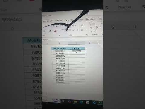 🔥How to Add "0" in Excel😎#shorts# viralshorts#trendingshorts#Msoffice#Video#Shorts#Trending😱🔥✌🥰