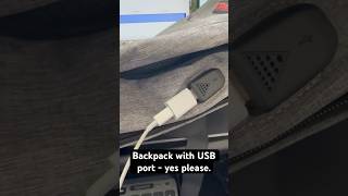 Backpack with USB port.