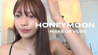 【 ハネムーン】新婚旅行中のメイク動画🎥💄ギリシャ|サントリーニ島