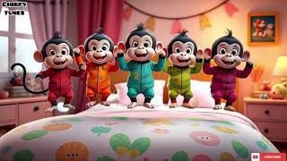 Five Little Monkeys Jumping on the Bed | Fun Nursery Rhyme for Kids