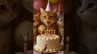 happy birthday cat videos#shortsfeed #birthdayparty#catshorts#viralreels#viralvideo#viralcats#viral