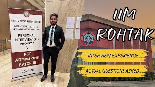 IIM Rohtak Interview Experience - 2024 | Actual Questions Asked | Extempore Round | MBA WAT & GDPI