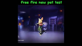 free fire new pet test 😱#freefire #shorts