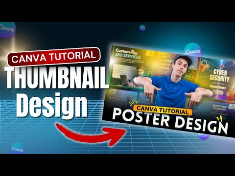 Glowing YouTube Thumbnail Design in Canva | Canva Tutorial