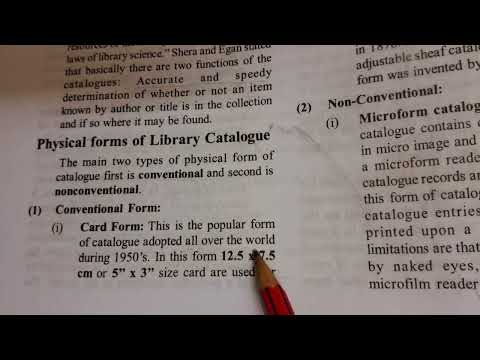 Functions of Library :  Conventional and Non Conventional Catalogue
