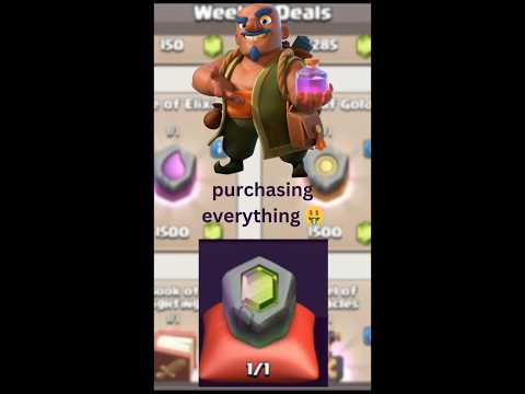 Purchasing everything from trader 🤑 #clashofclans  #gems #trader #sumit007 #judoslothgaming #gaming