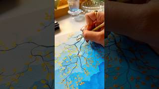 How cool is this watercolor art? #painting #artshorts #ytshorts #artreels #art #viralart #shortsfyp