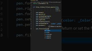 PYTHON TURTLE | ROTATING MULTIPLE BASIC SQUARE WITH FILL | CHALLENGE 4 | PYTHON PROGRAMMING