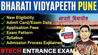 BVP CET Exam Date 2024 | Eligibility, Syllabus, Admission | MHT CET 2024 | Bharati Vidyapeeth Pune