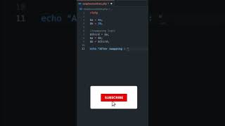 Swap Numbers in PHP #shorts #php #programming #swappingnumbers #codingwithpeace