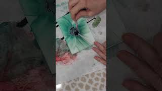 Ranger Liquid Pearl flower center #youtubeshorts #alcoholink #shortvideo #shorts