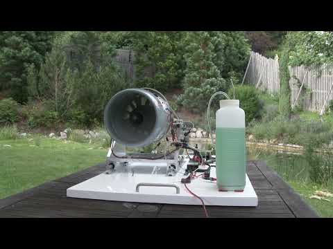 Reupload: RC Turbofan TF200-1 prototype with DATA-TERMINAL CAMERA.