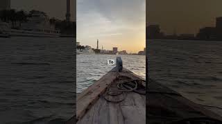 “Al abra ride in #dubai from #deira to #burdubai - #dubaicreek #travel #sunset