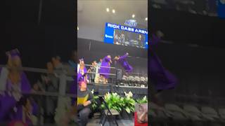 💜💛🎓 He backflip on her at Graduation #graduation #students #school #flip