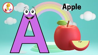ABC Phonics Song for Kids | A to Z Alphabet Learning | A for Apple to Z for Zebra