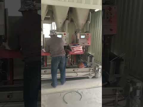 valve bag filler with robot palletizer