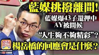 3.8 【藍媒挑撥離間】藍媒爆43子還押中AY被問候“人生夠不夠精彩“？ 楊岳橋的回應會是什麼？