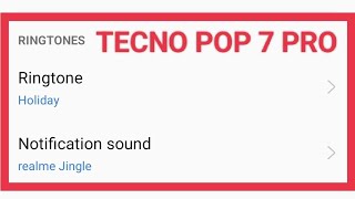Tecno Pop 7 Pro me ringtone kaise change karen, how to set ringtone Tecno Pop 7 Pro