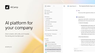 "Introducing AICamp: AI platform for businesses | Product Hunt Launch"