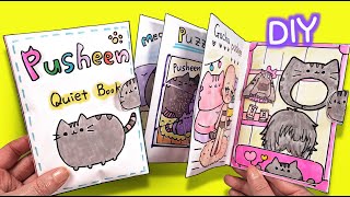 (Tutorial ) 5 Pusheen Game Book #quietbook #paperdiy #gacha #asmr #squishy