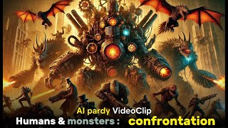 Humans and Monsters: Confrontation / parody AI Clip