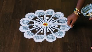 Daily new morning rangoli kolam 🌺 Easy simple rangoli designs 🌺 Traditional muggulu designs 🌺