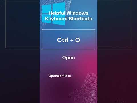 Windows Keyboard Shortcuts  Ctrl + O