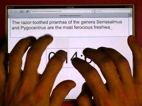 Guinness World Record for touchscreen device using the ASETNIOP digital keyboard