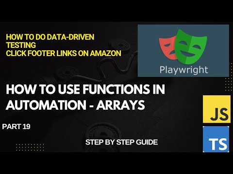 How to Do Data-Driven Testing and Click Footer Links on Amazon Using Arrays in Playwright Automation