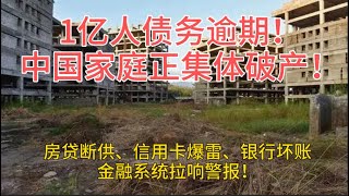 中国家庭正在集体破产！1亿人债务逾期，信用体系崩溃，房贷、车贷、信用卡违约激增，金融机构坏账爆表，年轻人集体断供，中产资产负债表全面溃烂！谁还撑得住？