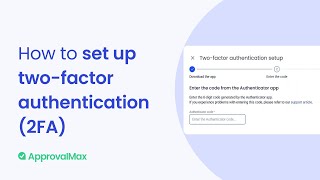 How to set up two-factor authentication (2FA)