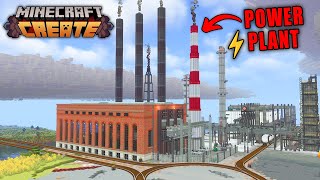 I Built a Working ELECTRICITY⚡Power Plant In Create Mod