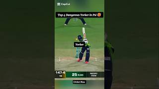 Psl ka 4 Dangerous Yorker 🥵 |Cricket Mass #ShaheenAfridi #viralvideo