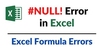 #NULL! Error in Excel