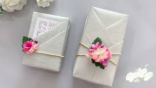 Gift wrapping/How to wrap a gift box 精美礼物包装/长方形礼盒包装创意#giftboxpacking