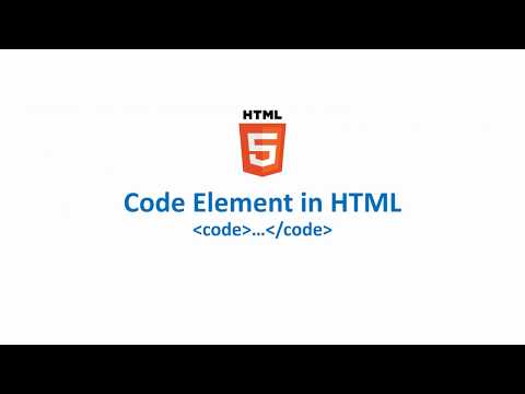 Code Element in HTML