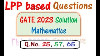 LPP based Solution | GATE 2023 Mathematics | Short Cut Tricks