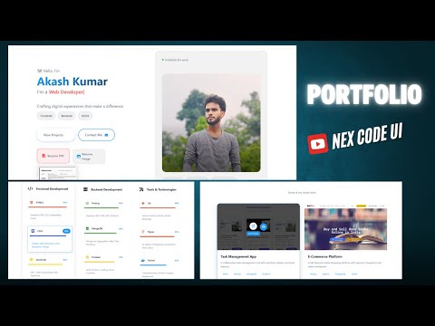 🔥 Modern Portfolio Website Preview | Free Download with Source Code