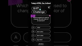 "CSS Quiz: Which Property Changes Text Color? | Frontend Dev Test | IT Guru Solutions"