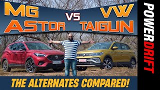 MG ASTOR vs VOLKSWAGEN TAIGUN - SUV Shootout! | Comparison Review | PowerDrift