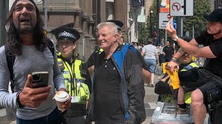 Pally Wally Protesters Get Drowned Out by Patriot and his SDS Drill